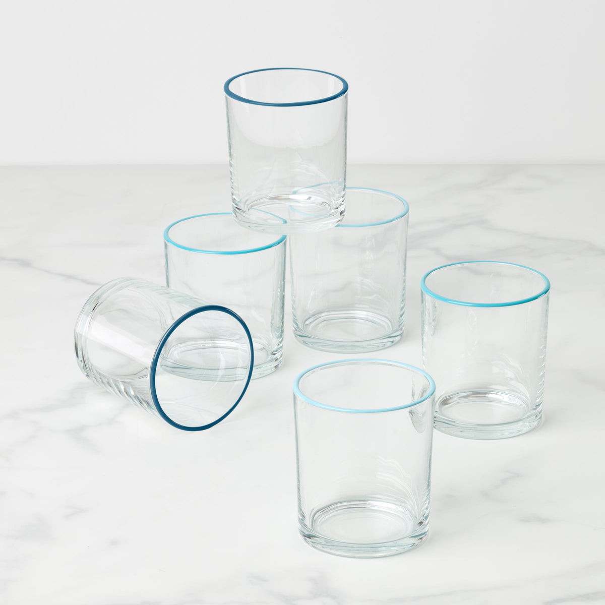 24 Seven Turquoise Medium Tumbler - Set Of 6