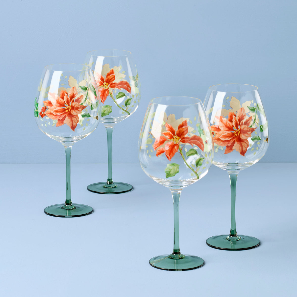 Butterfly Meadow Holliday Balloon Glasses - Set Of 4